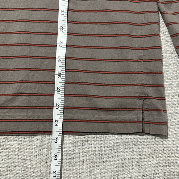 Patagonia Striped Organic Cotton Long Sleeve Polo Pocket Shirt Mens Size Large - Picture 5 of 6
